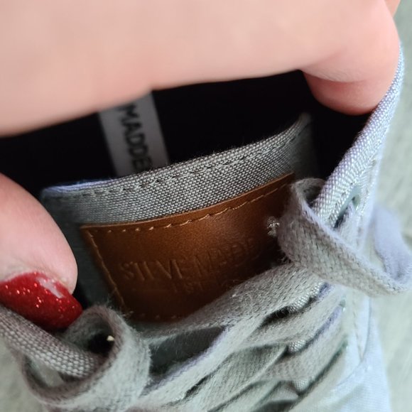 Steve Madden men's grey canvas sneakers size 7.5 - Picture 12 of 13